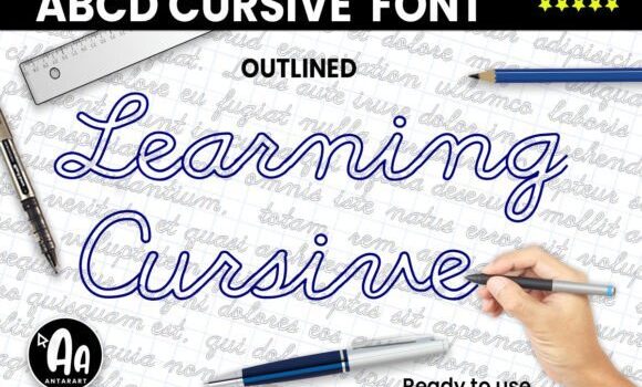 Abcd Cursive Outlined Font: Fonts Free Download Abcd Cursive Outlined Font - Featured Image