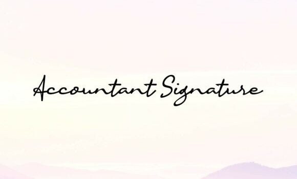 Accountant Signature Font - Featured Image
