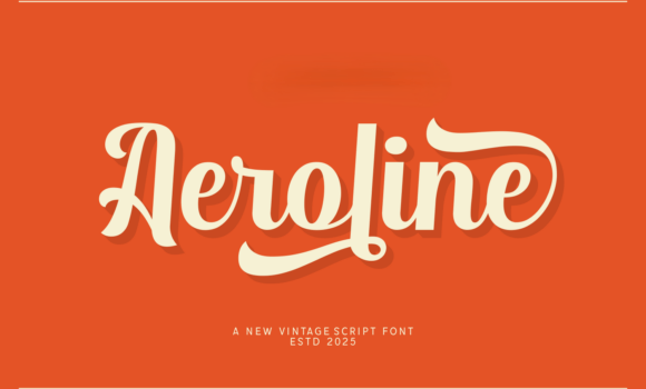 Aeroline Font - Featured Image