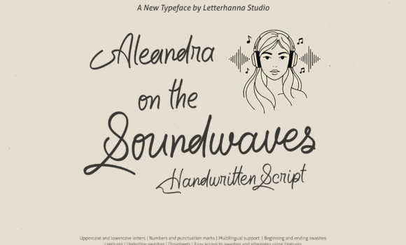 Aleandra on the Soundwaves Font: Fonts Free Download Aleandra on the Soundwaves Font - Featured Image
