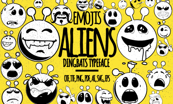 Aliens Emojis Font: Fonts Free Download