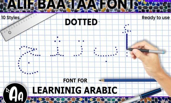 Alif Baa Taa Dotted Font: Fonts Free Download Alif Baa Taa Dotted Font - Featured Image