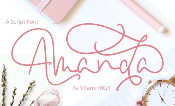Amanda Script Font - Featured Image