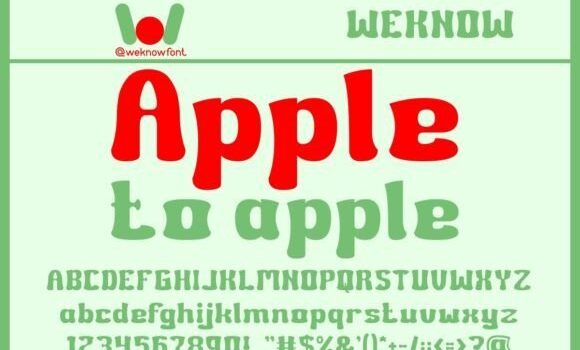 Apple to Apple Font - Featured Image