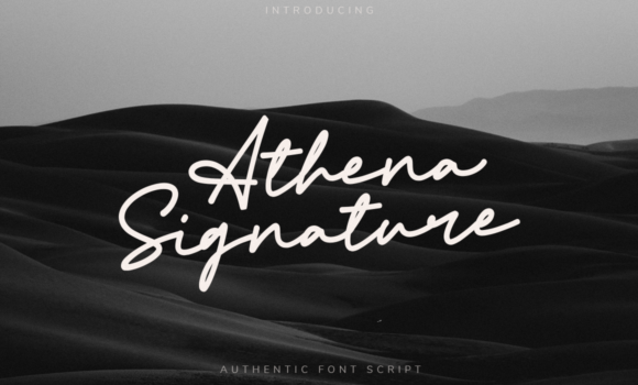 Athena Signature Font - Featured Image