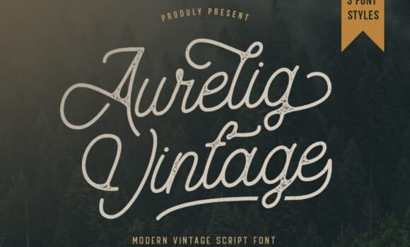 Aurelig Vintage Font - Featured Image