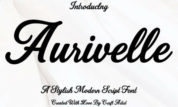 Aurivelle Font: Fonts Free Download Aurivelle Font - Featured Image