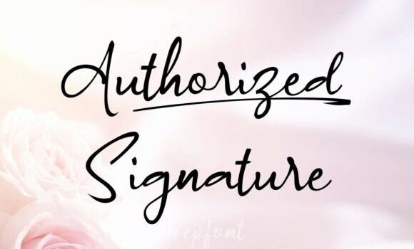 Authorized Signature Font: Fonts Free Download Authorized Signature Font - Featured Image