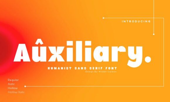 Auxiliary Font: Fonts Free Download Auxiliary Font - Featured Image
