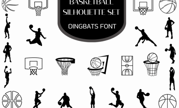 Basketball Silhouette Set Font: Fonts Free Download Basketball Silhouette Set Font - Featured Image