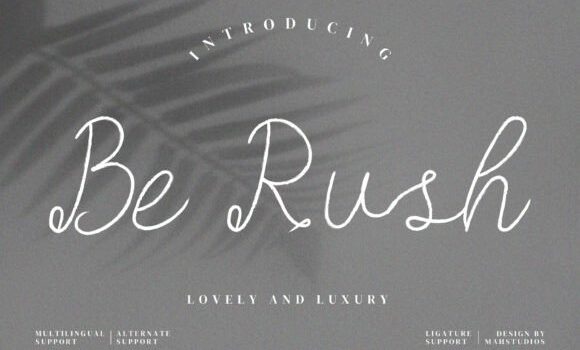 Be Rush Font - Featured Image