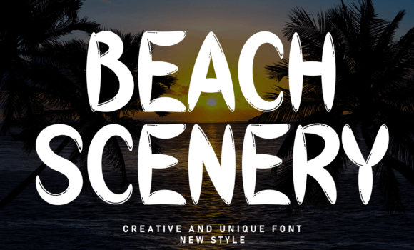 Beach Scenery Font: Fonts Free Download Beach Scenery Font - Featured Image