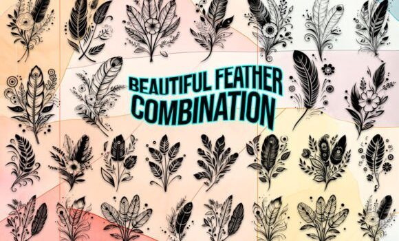 Beautiful Feather Combination Font - Featured Image