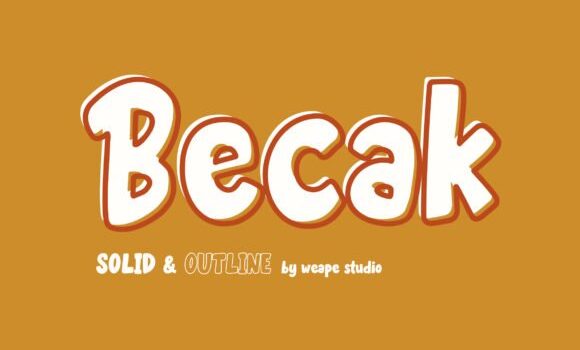 Becak Font: Fonts Free Download Becak Font - Featured Image