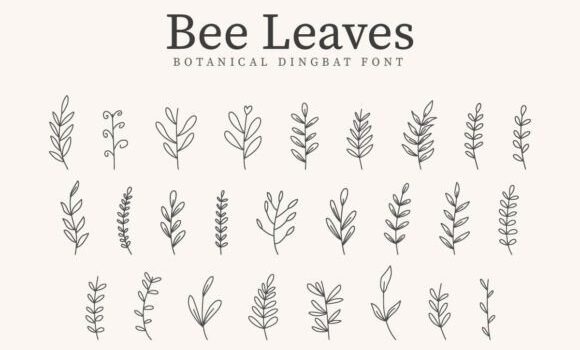 Bee Leaves Font - Featured Image