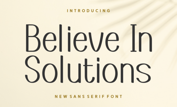 Believe in Solutions Font: Fonts Free Download Believe in Solutions Font - Featured Image