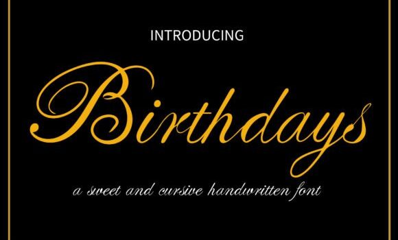 Birthdays Font: Fonts Free Download Birthdays Font - Featured Image