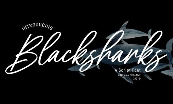 Blacksharks Script Font - Featured Image