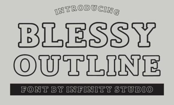Blessy Outline Font: Fonts Free Download Blessy Outline Font - Featured Image