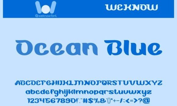 Blue Ocean Font: Fonts Free Download Blue Ocean Font - Featured Image