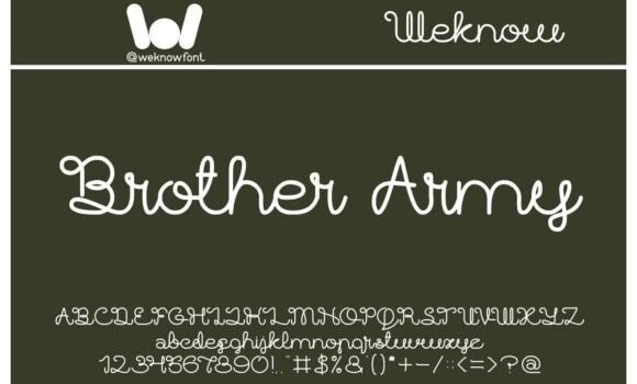 Brother Army Font: Fonts Free Download Brother Army Font - Featured Image
