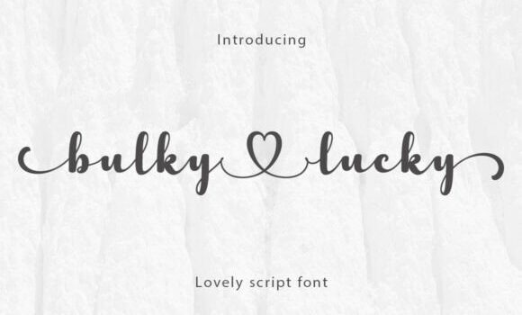 Bulkylucky Font - Featured Image
