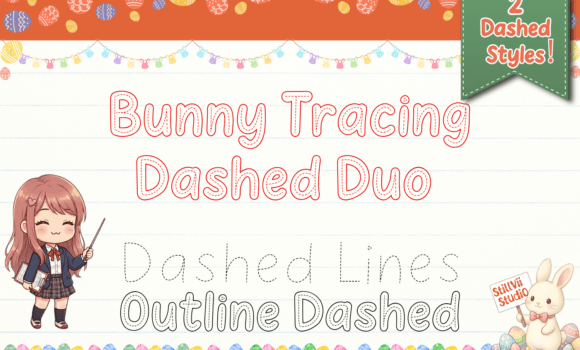 Bunny Tracing Dashed Duo Font: Fonts Free Download Bunny Tracing Dashed Duo Font - Featured Image