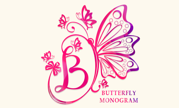 Butterfly Monogram Font - Featured Image