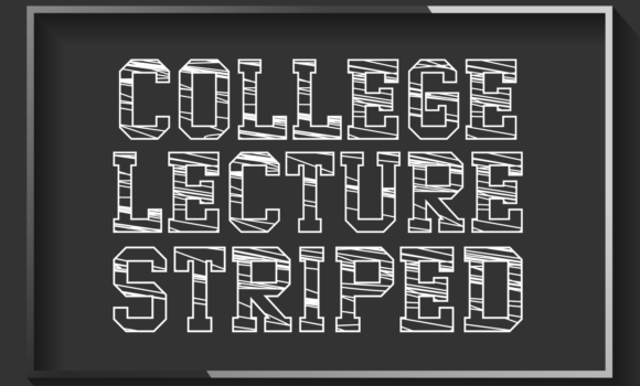 College Lecture Striped Font: Fonts Free Download College Lecture Striped Font - Featured Image