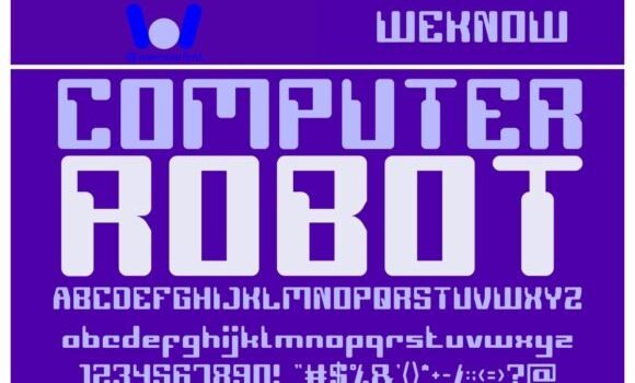Computer Robot Font - Featured Image