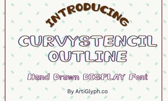 Curvystencil Outline Font - Featured Image