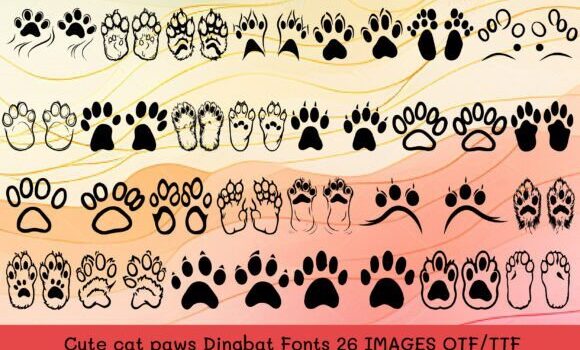 Cute Cat Paws Font: Fonts Free Download Cute Cat Paws Font - Featured Image
