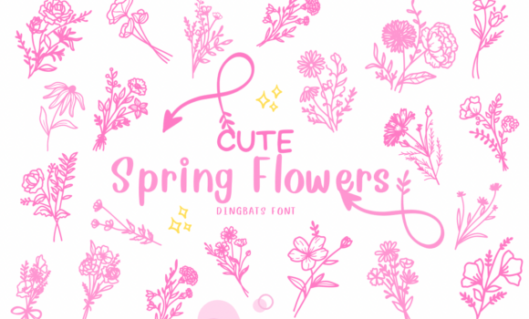 Cute Spring Flowers Font: Fonts Free Download Cute Spring Flowers Font - Featured Image