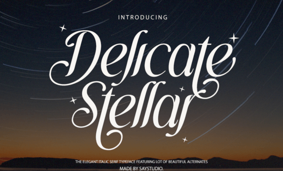 Delicate Stellar Font: Fonts Free Download Delicate Stellar Font - Featured Image
