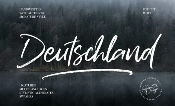 Deutchsland Signature Font: Fonts Free Download Deutchsland Signature Font - Featured Image