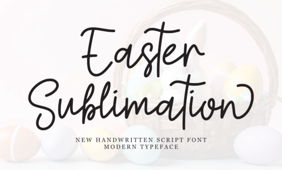 Easter Sublimation Font - Featured Image
