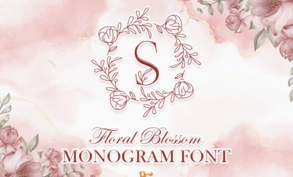 Floral Blossom Monogram Font: Fonts Free Download Floral Blossom Monogram Font - Featured Image