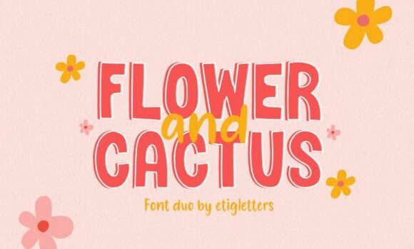 Flower and Cactus Duo Font: Fonts Free Download Flower and Cactus Duo Font - Featured Image