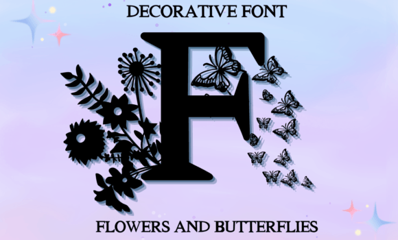 Flowers and Butterflies Font - Featured Image