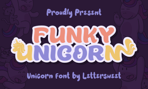 Funky Unicorn Font - Featured Image