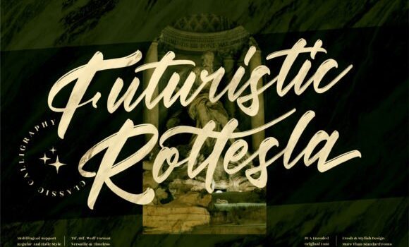 Futuristic Rottesla Font - Featured Image
