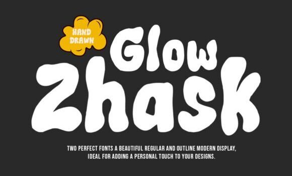 Glow Zhask Font - Featured Image