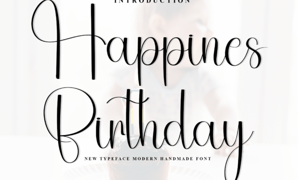Happines Birthday Font - Featured Image
