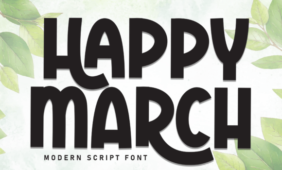 Happy March Font: Fonts Free Download Happy March Font - Featured Image