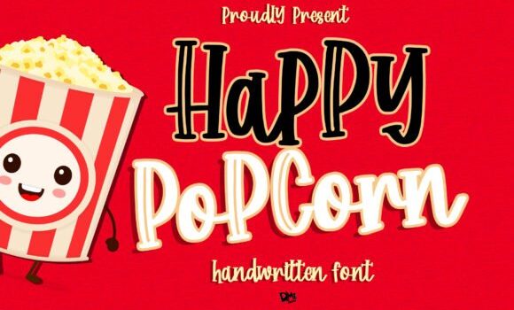 Happy Popcorn Font - Featured Image