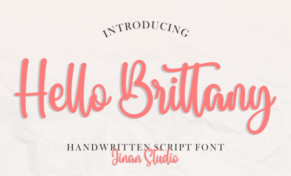 Hello Brittany Font - Featured Image