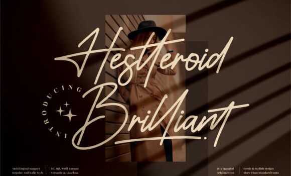 Hestteroid Brilliant Font: Fonts Free Download Hestteroid Brilliant Font - Featured Image