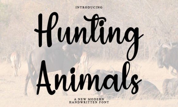 Hunting Animals Font - Featured Image