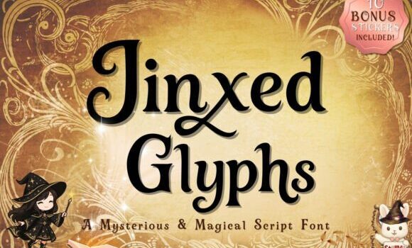 Jinxed Glyphs Font - Featured Image