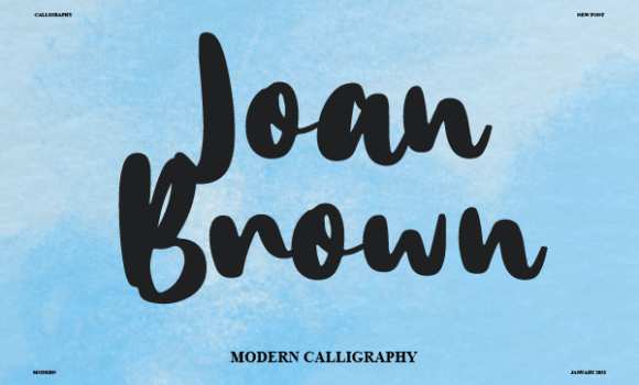 Joan Brown Font - Featured Image